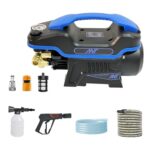 Ant Smart Jet 20 All-In-One Silent High-Pressure Washer, Portable Car Washer, 2200 Watts Motor, 140 Bar, 8L/Min Flow Rate, 8M Outlet Hose Pipe + 6 Essential Accessories For Car Bike And Home Cleaning