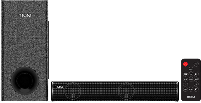 Marq By Flipkart Mq60-Sb2125 60 W Bluetooth Soundbar(Black, 2.1 Channel)