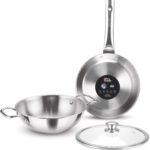 Milton Pro Cook Triply Stainless Steel 3 Pcs Induction Cookware Set 24Cm Induction Bottom Cookware Set(Stainless Steel, 3 – Piece)