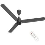Polycab Wizzy Plus 1200Mm 5-Star Bldc, Remote Ceiling Fan For Living Room| 55% Energy Saving, 100% Copper, High Air Delivery, Reversible & Timer | 3+1 Yr Warranty【Matt Black】