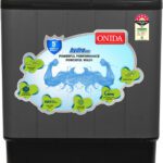 Onida 7 Kg 5 Star With Five-Fin Storm Pulsator Semi Automatic Top Load Washing Machine Black, Grey(S70Gr)