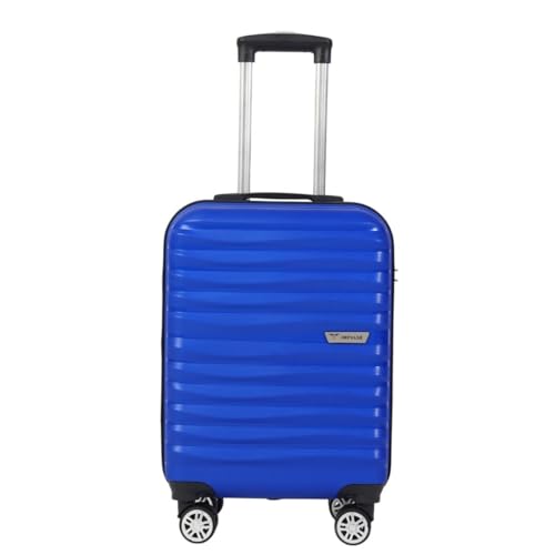 Impulse Transit Polypropylene (Pp) Trolley Bag For Travel Small Cabin Check In, Luggage Bag Travel Hard Case With 8 Wheels 360 Degree Wheeling System (Blue, Cabin | 55 Cm | Small)