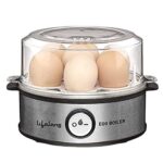 Lifelong Electric Egg Boiler 360-Watt (Transparent & Silver Grey) | Stainless Steel Body & Heating Plate | Boils 7 Eggs | 3 Boiling Modes (Soft, Medium, Hard) | Automatic Turn-Off & Easy Clean