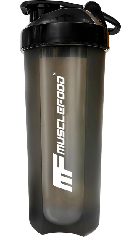 Musclefood Athletics Premium Typhoon Plastic Gym Shaker | 100% Leakproof With Whisk Ball 700 Ml Shaker(Pack Of 1, Black, Plastic)