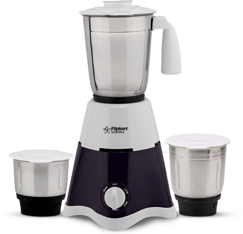 Flipkart Smartbuy Powerchef Premium 500 W Mixer Grinder(Fksbmg50Aidhnbw / Fksbmg500Aidhnbw | 3 Jars | With 1 Year Extended Warranty | White, Navy Blue)