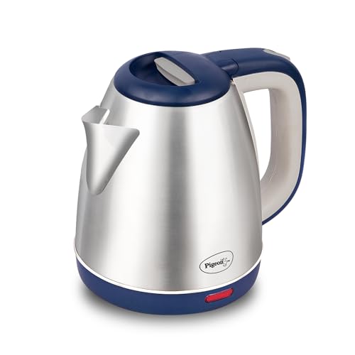 Pigeon By Stovekraft Hot Plus Electric Kettle (16246) With Stainless Steel Body, 1.5 Litre, Used For Boiling Water, Making Tea And Coffee, Instant Noodles, Soup Etc. (Blue)