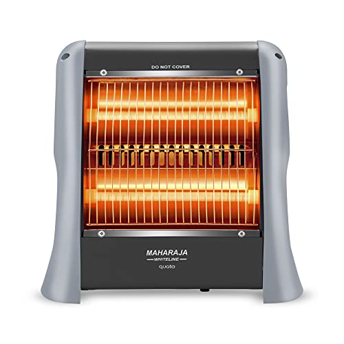 Maharaja Whiteline Quato Neo 800 Watts Quartz Heater | 2 Heat Setting | Easy To Carry | Shock Proof Body (Grey)