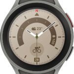 Samsung Watch 5 Pro45Mmsuper Amoled Displaylte Callingwith Advanced Gps Tracking(Gray Titanium Strap, Free Size)