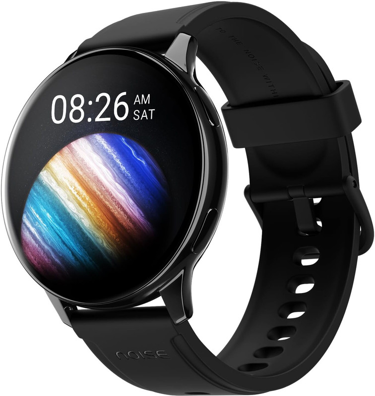 Noise Vortex Plus, 1.46” Amoled Display, Bt Calling, Sleek Metal Finish Smartwatch(Jet Black Strap, Regular)