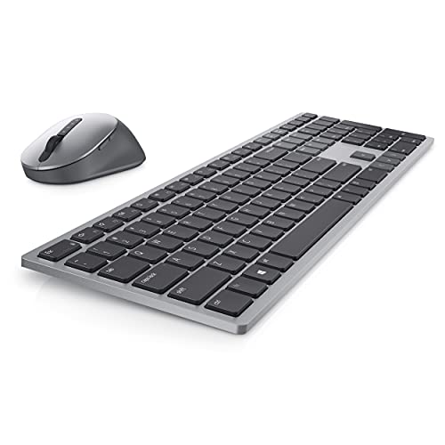Dell Km7321W Multi-Device Wireless (Rf/Bluetooth) Keyboard And Mouse Combo With Programmable Keys And Mouse Buttons, Up To 36 Month Battery Life, 3Y Advance Exchange Warranty – Titan Grey