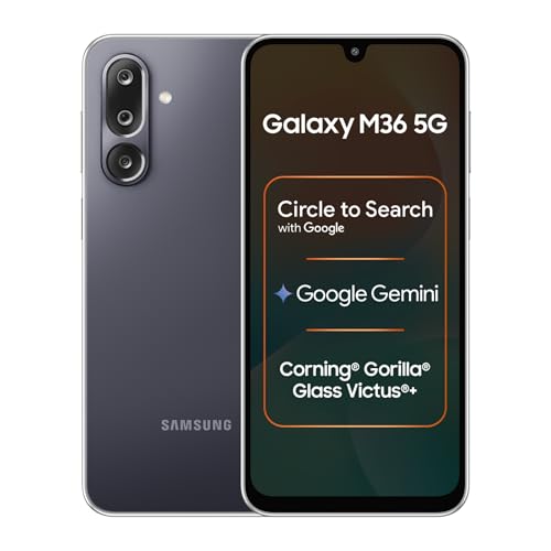 Samsung Galaxy M36 5G (Velvet Black, 8 Gb Ram, 128 Gb Storage)| Circle To Search| Google Gemini| Corning Gorilla Glass Victus+| 7.7Mm Slim| Ai Enhanced 50 Mp Ois Triple Camera| Unmatched Nightography