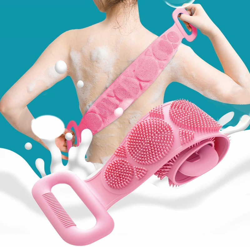 Om Shiv Silicone Body Scrubber/Bath Body Cleaning Belt/Skin Brush Belt For Skin/Bathing/Body Dirt Removal For Kids Men’S & Women
