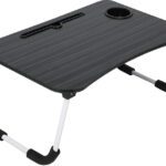 Rpventerprise Desk For Study Foldable Non-Slip Legs Reading Tray, Lapdesk Table Wood Portable Laptop Table(Finish Color – New Black, Diy(Do-It-Yourself))