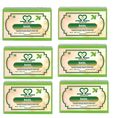 S2M Herbal Basil Scrub Soap (5 X 125 G)