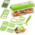 13 In 1 Multipurpose Chopper, Fruits & Vegetable Cutters, Grater Peeler Chipser, Unbreakable Food Grade Body, Easy Push To Clean Button Slicer Dicer, Chopper For Kitchen