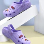 Red Tape Boys Sling Back Clogs(Purple , 10 – 11 Years)