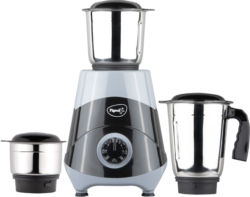 Pigeon Mix Master 500 W Mixer Grinder(16456 | 3 Jars | Black, Grey)
