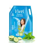 Vivel Cooling Body Wash, Mint & Cucumber Shower Gel, 1500Ml Supersaver Xl Refill Pouch, Moisturizing & Fragrant Bodywash, For Soft, Smooth & Fresh Skin, Refreshing Shower Gel, For Women & Men
