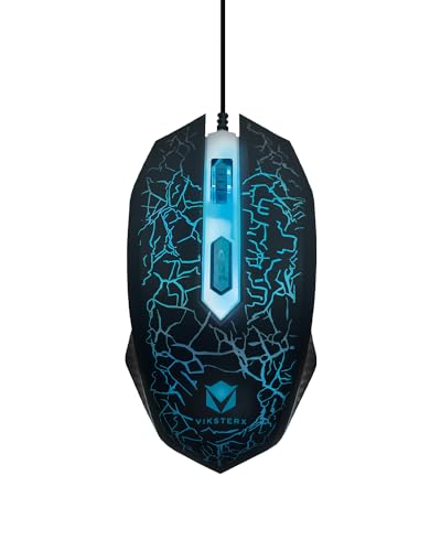 Viksterx – Vx110 Led Backlit Wired Gaming Mouse With 3 Dpi Settings| Durable And Compact| Plug And Play| Dpi Switch