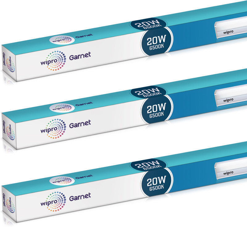 Wipro Garnet 20 W Batten 20 W 115 Cm Tube Light(White, Pack Of 3)