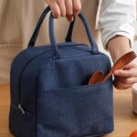 Upronex21 Insulated Travel Lunch/Tiffin/Storage Bag For Office, College & School (Blue) (Cotton) 6 Liters