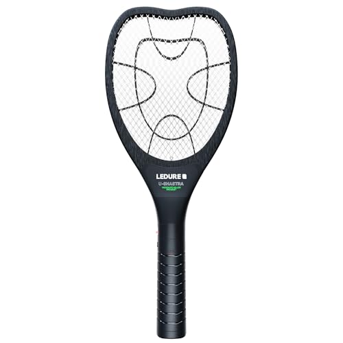 Ledure Ushastra Mosquito Racket Bat | Rechargeable Electric Fly Swatter | Mosquito Killer Racquet With 6 Months Warranty | Shock Proof Racket