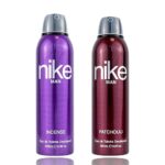 Nike Incense & Patchouli Deodorant Spray For Men – Dual Pack (200Ml Each) | Long-Lasting, Bold Fragrance, Deos For Men,Assorted