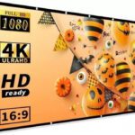 Dev Lite 100 Inch D Eyelet Screen 7.25Ftx 5Ft Projector Screen (Width 213.36 Cm X 152.4 Cm Height)