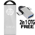 Hp Flash Drive 128 Gb Pen Drive Compatible With Audio Player, Desktop Computer, Gaming Console, Laptop, Mobile, Tablet Usb 2.0 Metal Case(Silver)