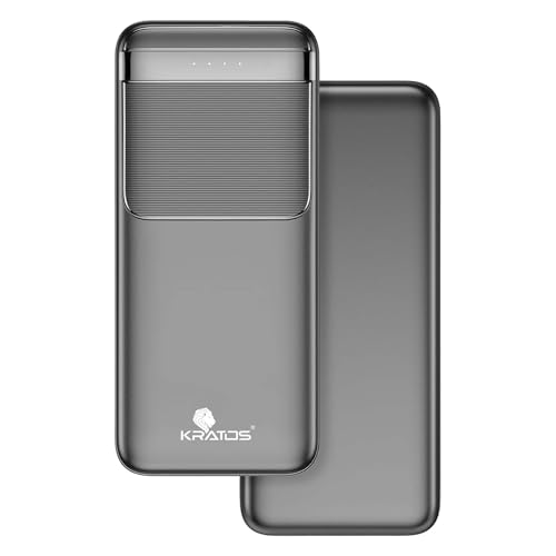 Kratos Legend Champ Power Bank 20000Mah, Fast Charging 22.5W, Triple Output (2 Usb & 1 Type C), Power Delivery, Quick Charge Power Bank For Iphone, Android & Other Phones, Bis Certified,Made In India