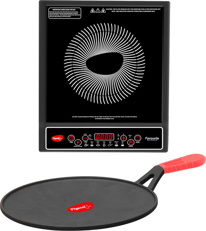 Pigeon 1800 W Induction Cooktop Push Button(Black, 19004555)