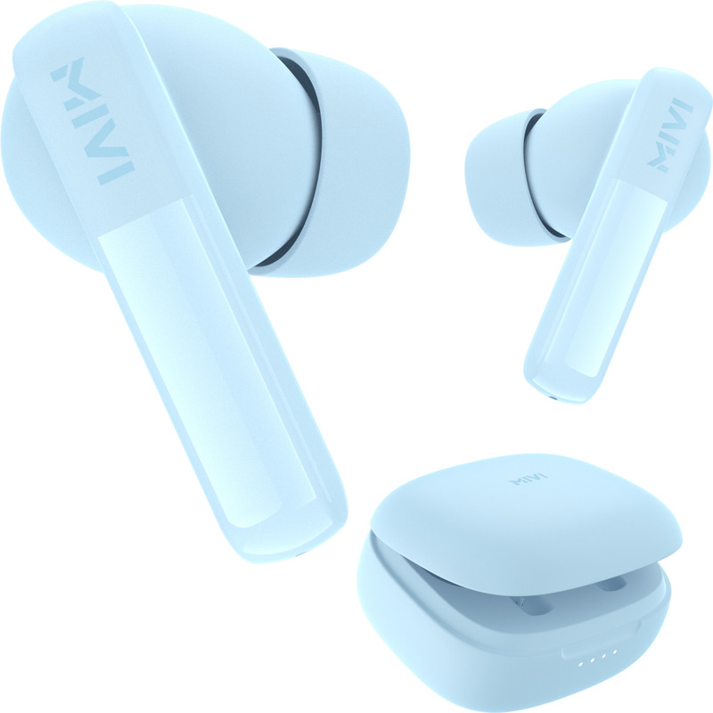 Mivi Duopods K2, 40Hrs Pt, Hd Call, Fast Charging, 50Ms Latency,Ipx4, Voice Asst.5.3V Bluetooth(Brisk Blue, True Wireless)