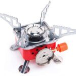 Anjaniputra Portable Gas Stove | Folding Cylinder Gas Burner For Outdoor Camping, Travelling Aluminium, Stainless Steel Manual Butane Gas Stove(1 Burners)