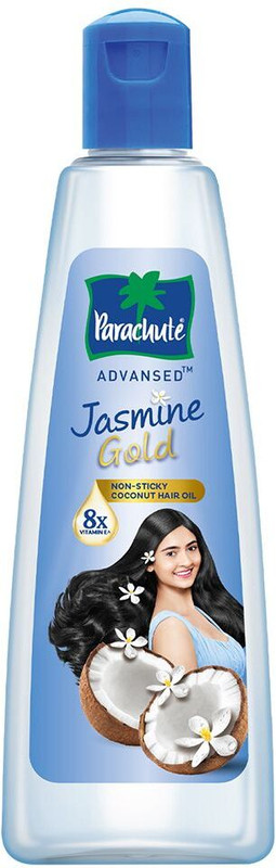 Parachute Advansed Jasmine Gold Non-Sticky Coconut Oil With 8X Vitamin-E For Super Shiny Hair Oil(500 Ml)