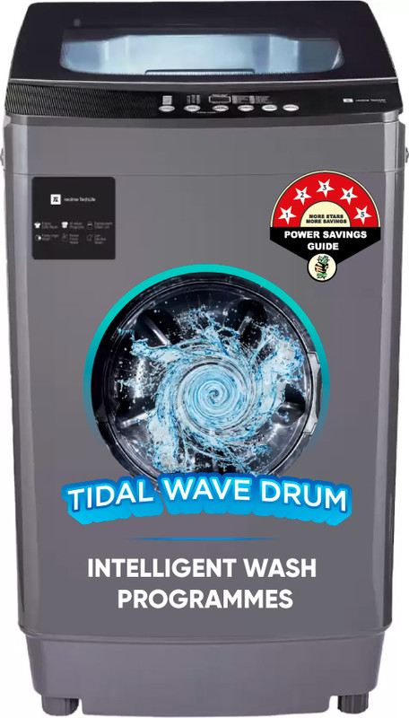 Realme Techlife 7.5 Kg 5 Star Rating Fabric Safe Wash Fully Automatic Top Load Washing Machine Grey(Rmfa75A5G)