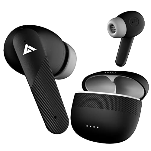 Boult Audio Newly Launched X60 True Wireless In Ear Earbuds With 30Db Active Noise Cancellation, 30H Playtime, Quad Mic Enc, 45Ms Low Latency Gaming, 13Mm Bass Drivers, Made In India Ear Buds (Black)