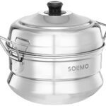 Amazon Brand – Solimo Small 5 Plate Multi Snacks Steamer – Stainless Steel, 500 Ml