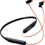 Triggr Bassplugs 100 Neckband, Dedicated Switch, 40H Battery, Dual Pairing, Fast Charge Bluetooth(Orange, In The Ear)