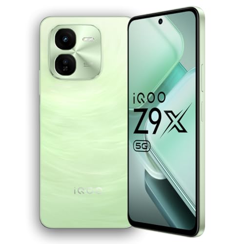 Iqoo Z9X 5G (Tornado Green, 6Gb Ram, 128Gb Storage) | Snapdragon 6 Gen 1 With 560K+ Antutu Score | 6000Mah Battery With 7.99Mm Slim Design | 44W Flashcharge