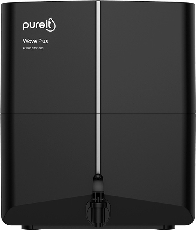 Pureit Wave Plus 7 L Ro + Uv + Minerals Water Purifier 6 Stage Filteration Upto 45% Water Recovery Wall Mountable Ideal For Borewell, Tanker & Municipal Water(Black)