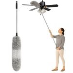 Lifelong Microfiber Feather Duster | Bendable & Extendable Telescopic Rod For Ceiling Fan, Cobweb & High-Reach Cleaning | Reusable, Washable, Lightweight Duster For Home & Office | Soft Flexible Head
