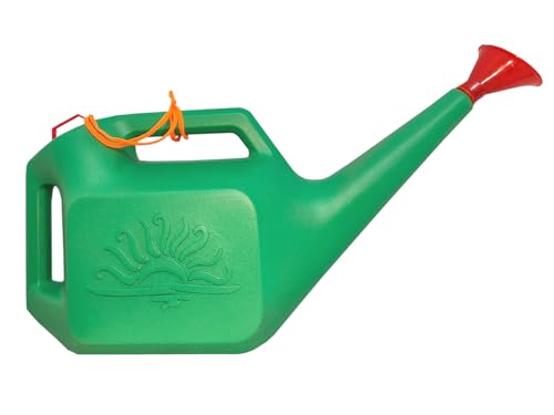 Benavji Watering Can Plastic Green Water Can With Sprayer For Plants Garden Indoor Outdoor Watering Shower Can Sprinkler For Plants Watering Hand Bottles For Garden Water Spray Can (Green, 5 Liter)