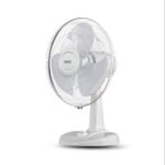 Usha Striker Plus Table Fan | 400Mm Sweep Size | 2100 Rpm | Jerk-Free & Uniform Oscillation | Aerodynamic Blade Design For High Air Delivery | Anti-Rust Protection | 100% Copper Motor | (White)