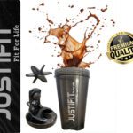 Justifit Shaker Bottle With Whisk Ball | Gym 700 Ml Shaker 700 Ml Shaker(Pack Of 1, Black, Plastic)