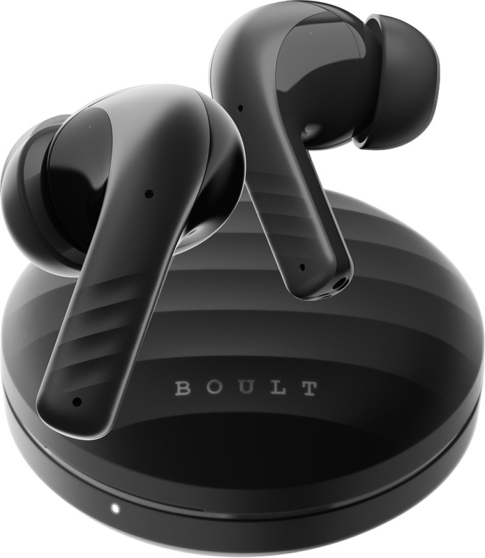 Boult W35 With 48 Hrs Battery Life,4 Mic Enc, Wavy Shell Design, Lowest Latency, 5.4V Bluetooth(Black, True Wireless)
