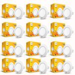 Wipro Polycarbonate Garnet 8W Round Downlight Junction Box | Red | Glare-Free Design | Recessed Downlighter For False Ceiling | Cutout 3 Inch | Pack Of 12