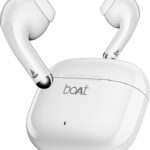 Boat Airdopes 101V2, Flex Fit Eartips, 13Mm Drivers, Enx, Fast Charge, 35Hrs Battery Bluetooth(Smoke White, True Wireless)