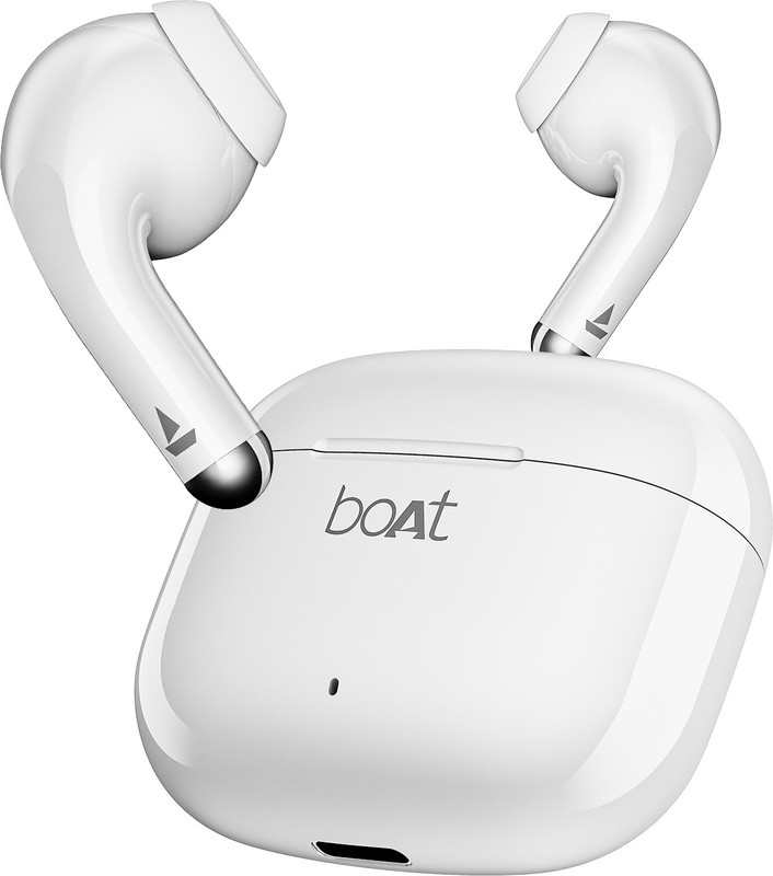 Boat Airdopes 101V2, Flex Fit Eartips, 13Mm Drivers, Enx, Fast Charge, 35Hrs Battery Bluetooth(Smoke White, True Wireless)