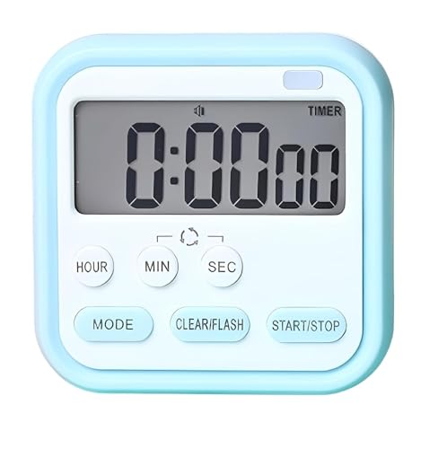 Digital Kitchen Countdown Timer & Stopwatch With Loud Alarm, Big Display, Magnetic Backing & Fold-Out Stand – Ideal For Cooking, Study, Gym, Office(Multicolor)