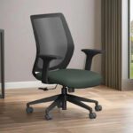 Godrej Interio Fabric Office Arm Chair(Grey, Optional Installation Available)